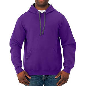 Sweat à capuche blanc classique avec poche kangourou pour hommes, sweat-shirt à capuche Hip Hop de qualité supérieure avec impression de logo, vente en gros - Product Image 2