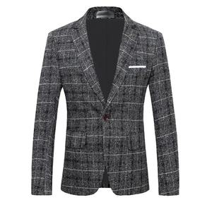 Nouveauté 2025 printemps automne hommes professionnel simple boutonnage coupe ajustée Blazer garniture de fourrure tissu à séchage rapide personnalisation OEM - Product Image 1