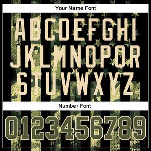 Camiseta de béisbol personalizada Camo Olive, bandera americana 3D personalizada, saludo auténtico al servicio - Product Image 5