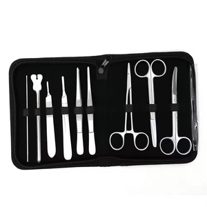 Juego de instrumentos de ortodoncia, instrumentos microquirúrgicos oftálmicos de acero inoxidable, Juego de 4 piezas, tijeras de 12,5 cm, portaagujas - Product Image 1