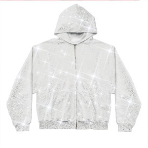 เสื้อฮู้ดผู้ชายประดับเพชรเทียม สำหรับใส่ลำลองกลางแจ้งและฤดูหนาว - Product Image 1