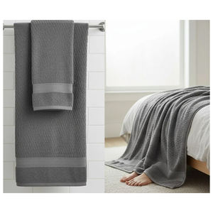 Serviette de bain en polycoton de qualité supérieure, finition lavée, finition velours - Douce pour la peau, respectueuse de l'environnement, provenant d'un exportateur indien - Product Image 1