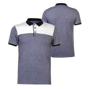Camiseta Polo a Rayas, Camiseta de Verano con Parches a Rayas, Cuello Elástico, Manga Corta, Ligera y Transpirable para Hombre, Camiseta Polo de Golf - Product Image 3