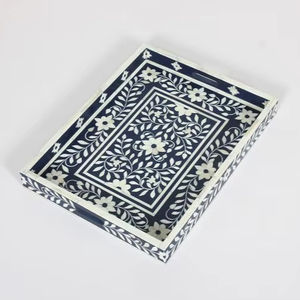 Para bandeja de incrustaciones, bandeja de servicio hecha a mano, incrustaciones de hueso de lujo, desayuno de Ramadán, comida, fruta, café, té, bandeja decorativa - Product Image 1