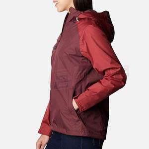 Chaqueta Cortavientos Impermeable Ligera para Mujer, Invierno, Color Sólido, Personalizable, Forro de Nailon en la Parte Delantera, Cierre de Cremallera, Acabado para Exteriores - Product Image 4