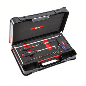 Usag 49-Piece <b>Socket</b> Assortment in ABS Case with 1/4'' <b>Extensions</b> Ratchet and Hexagonal <b>Sockets</b> for DIY and Professional Use - Product Image 2