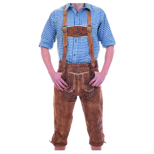 Manguera de cuero auténtico para hombre, ropa masculina de alta calidad, con logotipo personalizado, estilo bávaro - Product Image 5