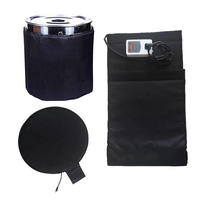 Couverture chauffante professionnelle isolée pour seau de miel 110V/220V, chauffe-miel pour fût de 5 gallons avec réglage de la température