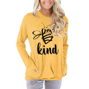 Sweat-shirts pour femmes, mode d'hiver, personnalisés en gros, coton léger, manches longues, écologiques, couleurs personnalisées, streetwear - Product Image 1