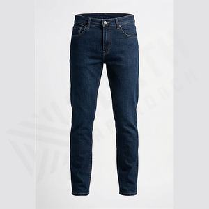 Jeans de Mezclilla Elástica de Alta Calidad, Lavados, con Patrón Sólido, Transpirables, Ecológicos, Elegantes, Cómodos, Opciones para Hombre, Color Personalizado - Product Image 1