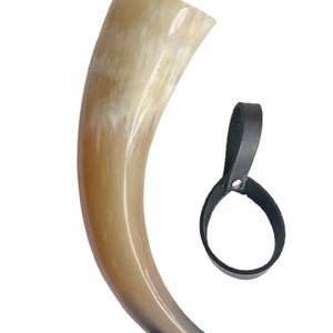 แตรสำหรับดื่มไวกิ้งทำจากธรรมชาติเป็นมิตรต่อสิ่งแวดล้อมดีไซน์รูปสัตว์รูปควาย - Product Image 1