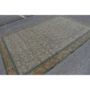 Classic Beige Green 7.3 X 11.1ft Handmade Wool Aubusson Design Living Room Carpet <b>Turkish</b> <b>Rug</b> Patchwork Latex for Hallway - Product Image 4