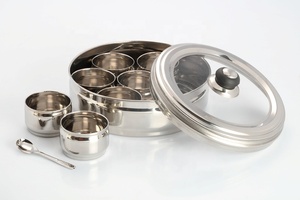 กระป๋องเครื่องเทศสแตนเลสพร้อมฝาอะคริลิก กล่องเครื่องเทศทรงกลมอเนกประสงค์ เป็นมิตรกับสิ่งแวดล้อม สำหรับใช้ในบ้านและร้านอาหาร - Product Image 3