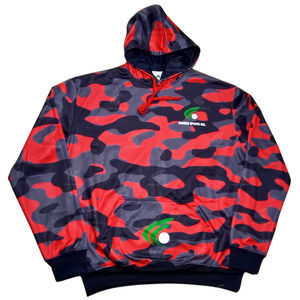 Diseño de impresión por sublimación de camuflaje, venta al por mayor, chándal acampanado personalizado para hombre, logotipo pesado, ropa informal, moda desgastada - Product Image 1