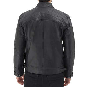 2023 meilleur gros veste en cuir mode col montant poches zippées hommes vestes en cuir pour hommes - Product Image 5