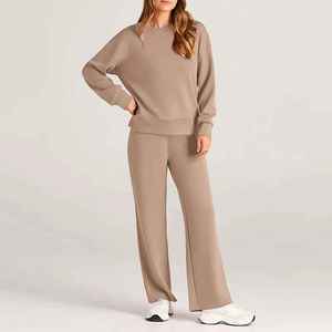 Venta al por mayor de chándal personalizado, ropa de mujer, ropa deportiva, conjuntos con capucha, traje de jogging, logotipo estampado, conjunto de dos piezas de longitud completa - Product Image 5