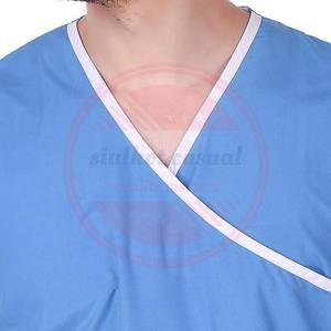 Batas de paciente médico profesional para mujeres y hombres Batas de paciente de alta calidad de algodón de punto para hospital - Product Image 6