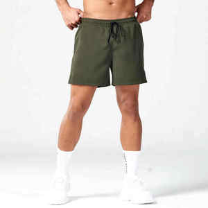 Short de course de style vintage solide à séchage rapide pour hommes Conception flexible en tissu de velours côtelé léger pour des sports de performance maximale - Product Image 1