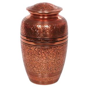 โกศใส่เถ้ากระดูกของผู้ใหญ่ทำจากโลหะอัลลอยด์สำหรับงานศพดีไซน์คลาสสิกสีเงินโรสโกลด์ - Product Image 4