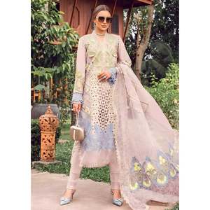 Conjunto de 3 Piezas para Mujer Maria.B, Bordado, con Dupatta de Organza y Chifón Daman, y Pantalón Bordado-BIC-4711 - Product Image 1