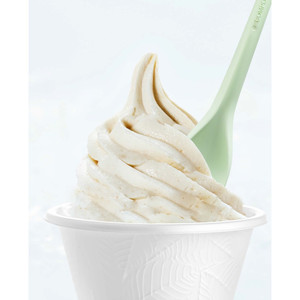 366 Uds cucharas de maíz de Color salmón herramientas de helado PLA ecológicas diseño Curvy S 12 cm para postre de batido de yogur - Product Image 1