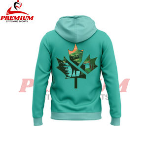 Sweat à capuche unisexe à double fermeture éclair Heavyweight Oversized Blank Zip up Cotton Men's Hoodie - Product Image 2