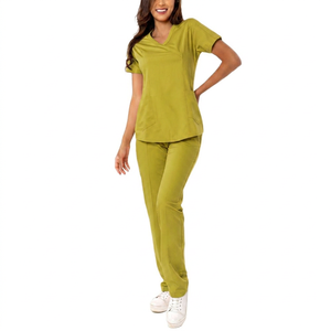 Knitted Customized Work Wear Hospital Uniform Sets Private Label Comfortable <b>Plus</b> <b>Size</b> Nurse Jogger <b>Scrubs</b> Uniforms Stretch - Product Image 4