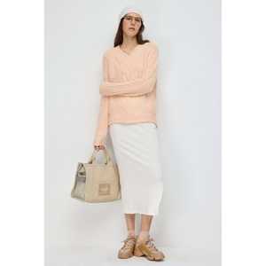 เสื้อสเวตเตอร์คอวีสไตล์เกาหลี ลายพิมพ์ สำหรับผู้หญิง ระบายอากาศได้ดี อุ่นสบาย ผ้าไม่ถักทอ  โลโก้ตัวอักษรด้านหน้า ไซส์ XS สำหรับฤดูใบไม้ร่วงและฤดูหนาว - Product Image 5