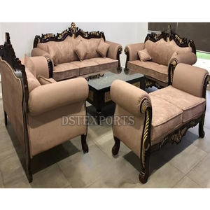 Juego de sofás de diseño clásico altamente elaborado, precio de fábrica, muebles de sala de estar de lujo, exportadores, chaise de vestíbulo de cuero de tamaño personalizado de EE. UU. - Product Image 2