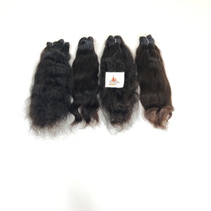 Vente en gros 100% paquets bruts vietnamiens raides naturels femmes noires extensions de cheveux humains de trame bon marché non traité - Product Image 1