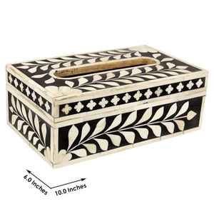 Distributeur de mouchoirs en bois de forme personnalisée Offre Spéciale porte-serviettes de table de luxe boîte à mouchoirs en bois incrusté d'os en nacre - Product Image 4