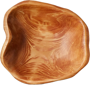Bol de service léger en bois véritable naturel poli à la main, taille personnalisée, racine sculptée créative, écologique, décoratif, plante - Product Image 1