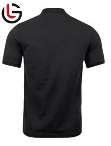 100% tela de LICRA de algodón orgánico para hombres para Polos, camiseta de Golf con estampado liso informal de talla grande, moda de negocios negra - Product Image 3