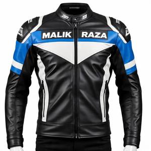 Chaqueta de cuero para motociclista con estampado y bordado de logotipo personalizado | Etiqueta privada al por mayor | Malik Raza - Product Image 6