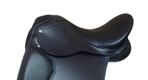 Haute qualité anglais tambour teint Dressage marron selles en cuir véritable cheval équipement fabricant en gros - Product Image 3