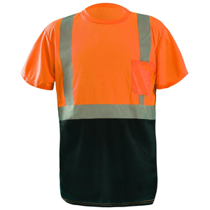 100% coton vêtements de travail haute visibilité à manches courtes chemise de Construction sécurité réfléchissante Logo personnalisé LED Flash étanche à l'eau haute visibilité - Product Image 1