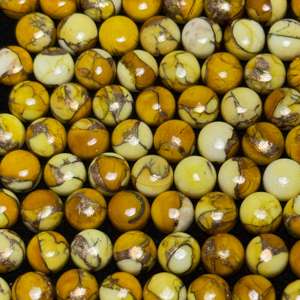 อัญมณีเทอร์ควอยซ์สีเหลือง8X8MM น้ำผึ้งบริสุทธิ์ปรับแต่ง Kingman8X8 - Product Image 2