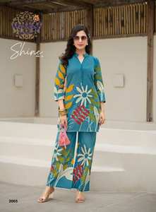 Exclusif coton décharge imprimé Co Ord Set catalogue complet disponible au tarif de gros vêtements de fête et vêtements décontractés - Product Image 5