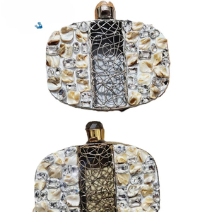 Monedero de noche de diseñador hecho a mano de lujo para damas Latón y madre perla Embrague Bolsos de fiesta de boda de moda - Product Image 1