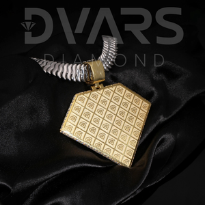 Colgante Unisex de Hip Hop Personalizado de Alta Calidad, Chapado en Oro sobre Plata 925, con Diamantes Cultivados en Laboratorio de Corte Brillante, con Letra, para Fiestas - Product Image 3