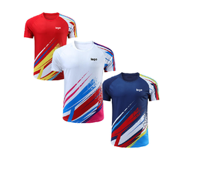 ชุดใส่เล่นเทนนิสของผู้ชายเสื้อผ้าแบดมินตันแห้งเร็วเสื้อเทนนิสดีไซน์ตามสั่ง - Product Image 5