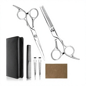 6 PROFESSIONAL SALON HAIRDRESSING HAIR CUTTING THINNING <b>BARBER</b> SCISSORS <b>SET</b> - Product Image 1