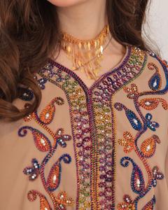 Abaya longue en satin de luxe sur mesure en gros pour femmes Petite robe islamique de Dubaï à manches longues faite à la main Anti-rides Mode modeste - Product Image 5