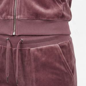 Womens Velour Tracksuit Factory Price <b>Zip</b> <b>Hoodie</b> With <b>Pockets</b> And Matching Pants Full <b>Zip</b> Hooded Jacket Bottoms Athletic Wear - Product Image 5