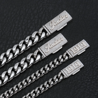 Chaîne cubaine Miami en argent 925 de style hip-hop italien, fermoir IGI, 8 mm, 10 mm, 12 mm, 14 mm, 18 mm, testeur de diamant inclus