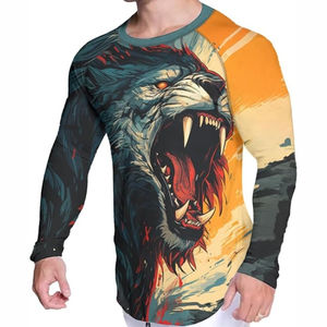 เสื้อแบบ rash GUARD MMA UPF50แห้งเร็ว + เป็นมิตรกับสิ่งแวดล้อมสำหรับฝึก BJJ ต่อสู้เพื่อเล่นกระดานโต้คลื่นออกกำลังกายเนื้อผ้าระบายอากาศได้ดี - Product Image 4