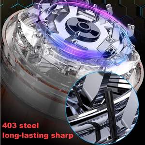 Mini rasoir électrique portable pour hommes, corps transparent avec moteur rapide, charge rapide pour la maison et les voyages, rasoir rotatif USB - Product Image 2