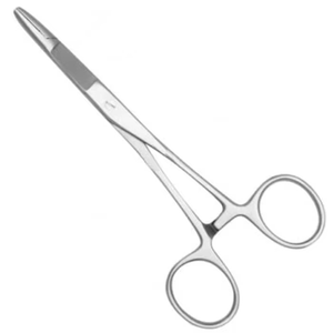 Pinza Hemostática Quirúrgica Veterinaria de Acero Inoxidable Plateado de 7/6.3/5.5 Pulgadas, Recta y Curva, Manual - Product Image 2