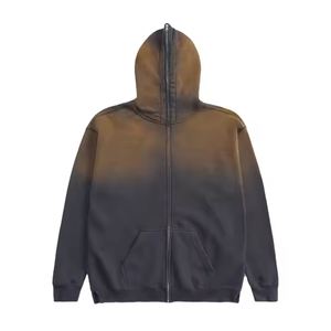 Full Face Zip Hoodie Custom Men High Quality Unisex Wholesale Sweatshirts Fleece/French Terry Hoodies & Sweatshirts - Product Image 1