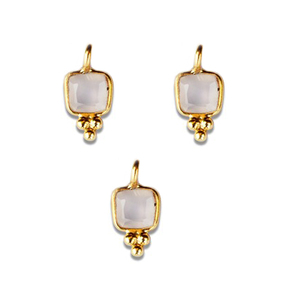 Rainbow Moonstone Fancy Bisel Charms Colgante - Product Image 1